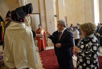 Серж Саргсян присутствовал на церемонии освящения церкви Св. Анны