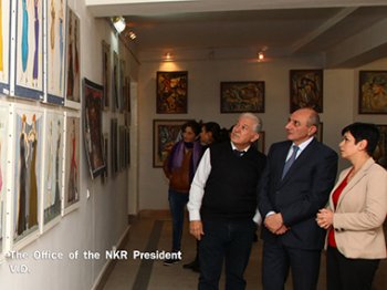 Президент НКР присутствовал на открытии выставки, посвященной памяти художника Самвела Габриеляна